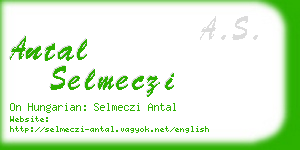 antal selmeczi business card